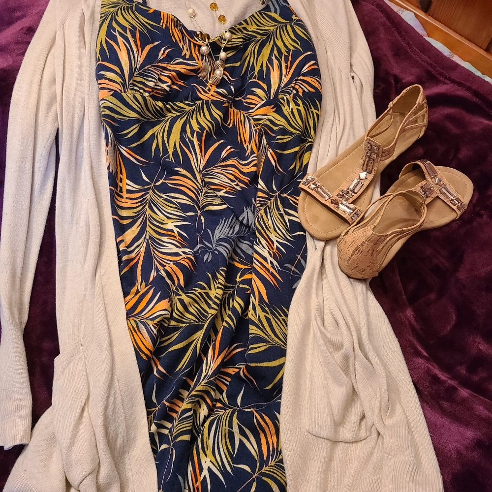 SOLD!!!  Tropical Print Babydoll Sundress 🌞